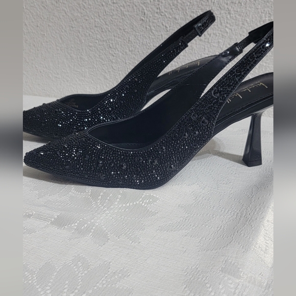 Elegant Black Women's Slingback Heels - Picture 6 of 10